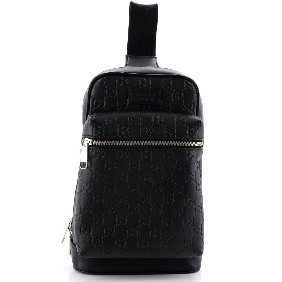 Gucci GUCCI Signature Slim Crossbody Bag Guccissima Leather Small