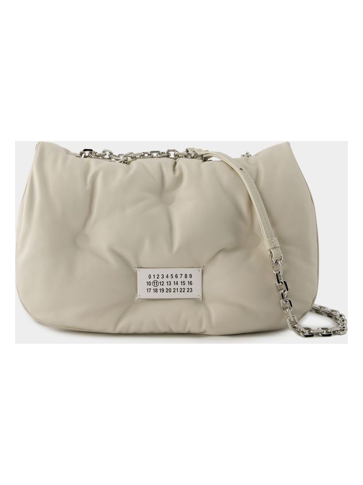Maison Margiela Glam Slam Flap Medium Hobo Bag in Beige | S56WG0169P4300H9677