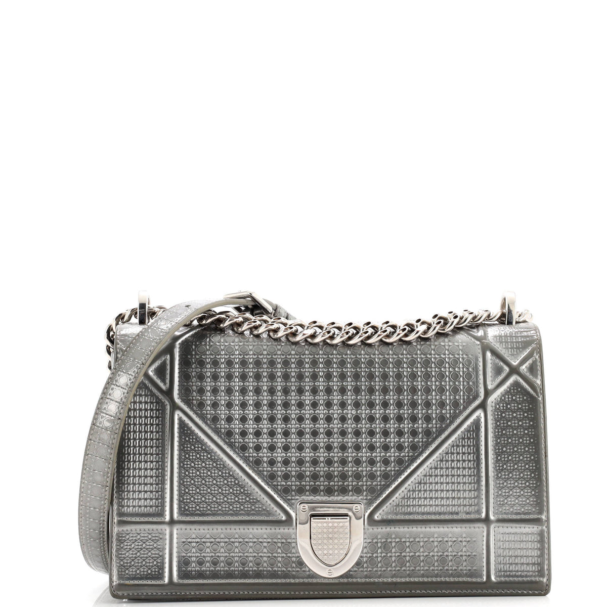 Christian Dior Diorama Flap Bag Cannage Embossed Calfskin Medium