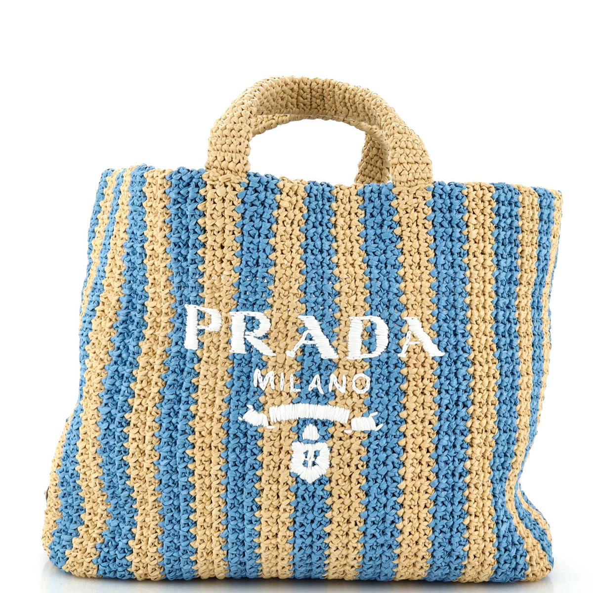 Prada PRADA Logo Tote Raffia Large