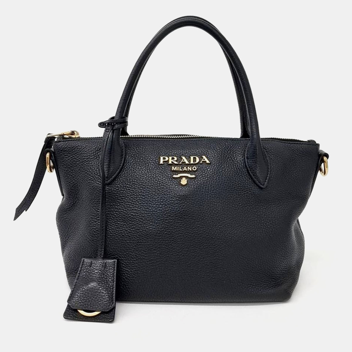 Prada Vitello Dino Tote and Shoulder Bag