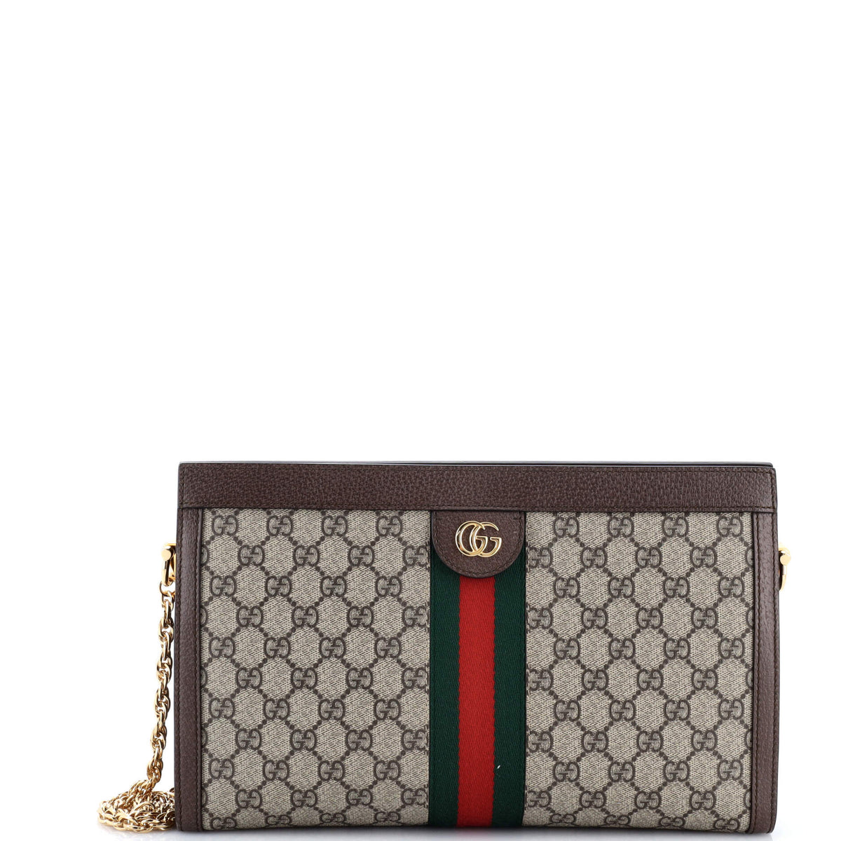 Gucci GUCCI Ophidia Chain Shoulder Bag GG Coated Canvas Medium