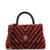 CHANEL Coco Top Handle Bag Chevron Tweed and Fringed Tinsel Mini