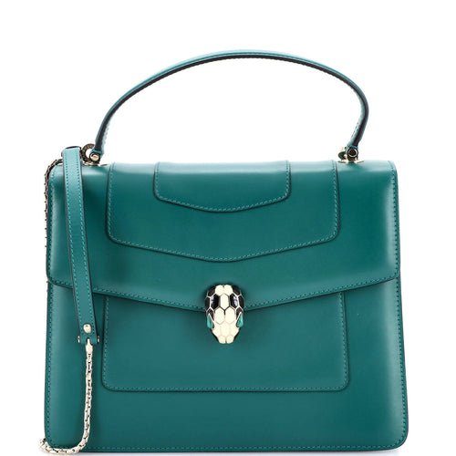 BVLGARI Serpenti Forever Top Handle Bag Leather Medium