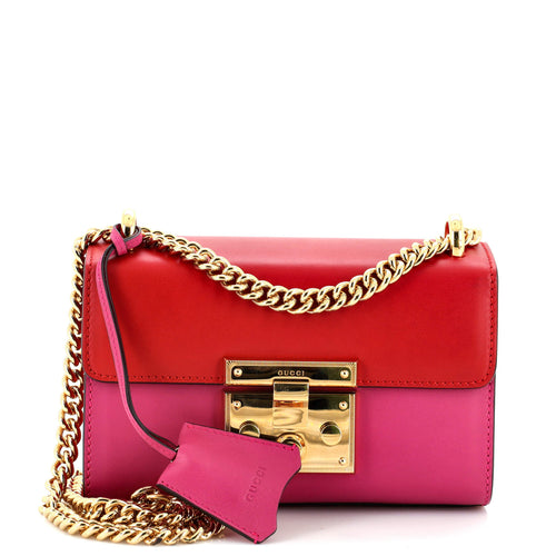 GUCCI Padlock Shoulder Bag Leather Small