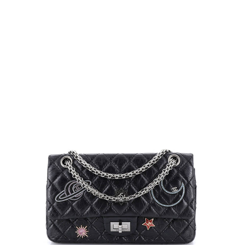 CHANEL Space Charms Reissue 2.55 Flap Bag Quilted Aged Calfskin 225
