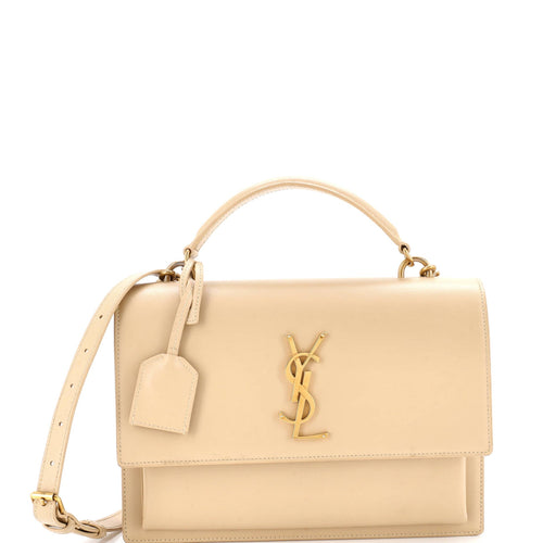 Sunset Top Handle Shoulder Bag Leather Medium
