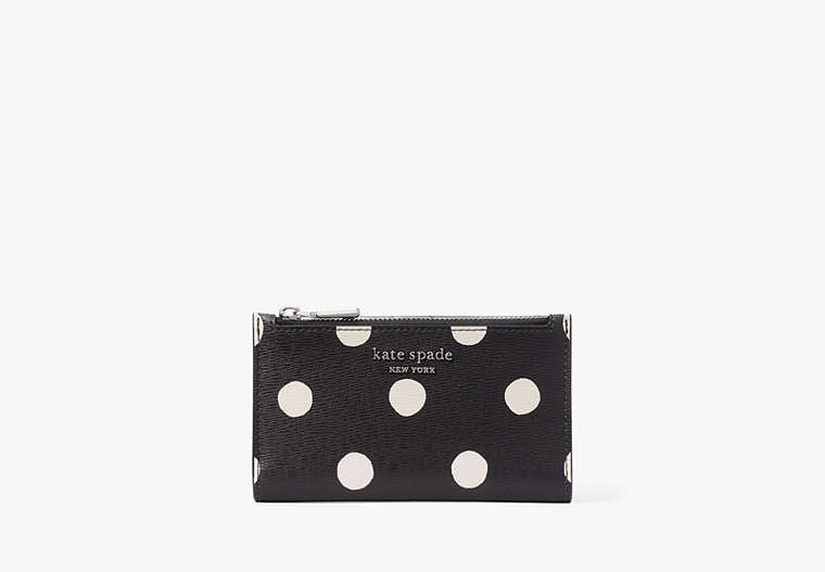 Kate Spade New York Morgan Sunshine Dot Small Slim Bifold Wallet