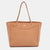 Brown Embossed Leather Bryant East West Tote