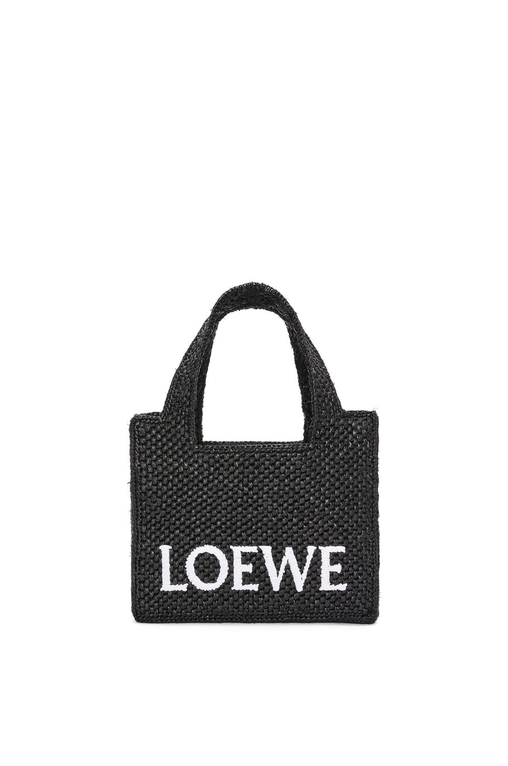 Women's Mini Font Tote Bag in Black | ALF1V46X01