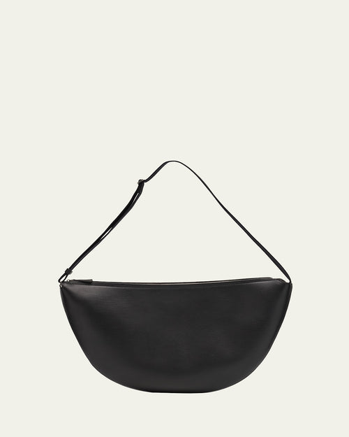Men's Crescent Leather Crossbody Bag