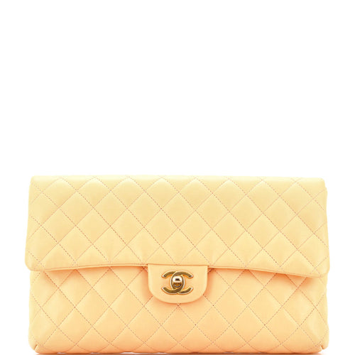 CHANEL Classic Flap Clutch Quilted Lambskin