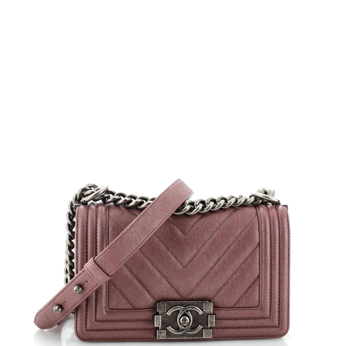 Chanel CHANEL Boy Flap Bag Chevron Caviar Small