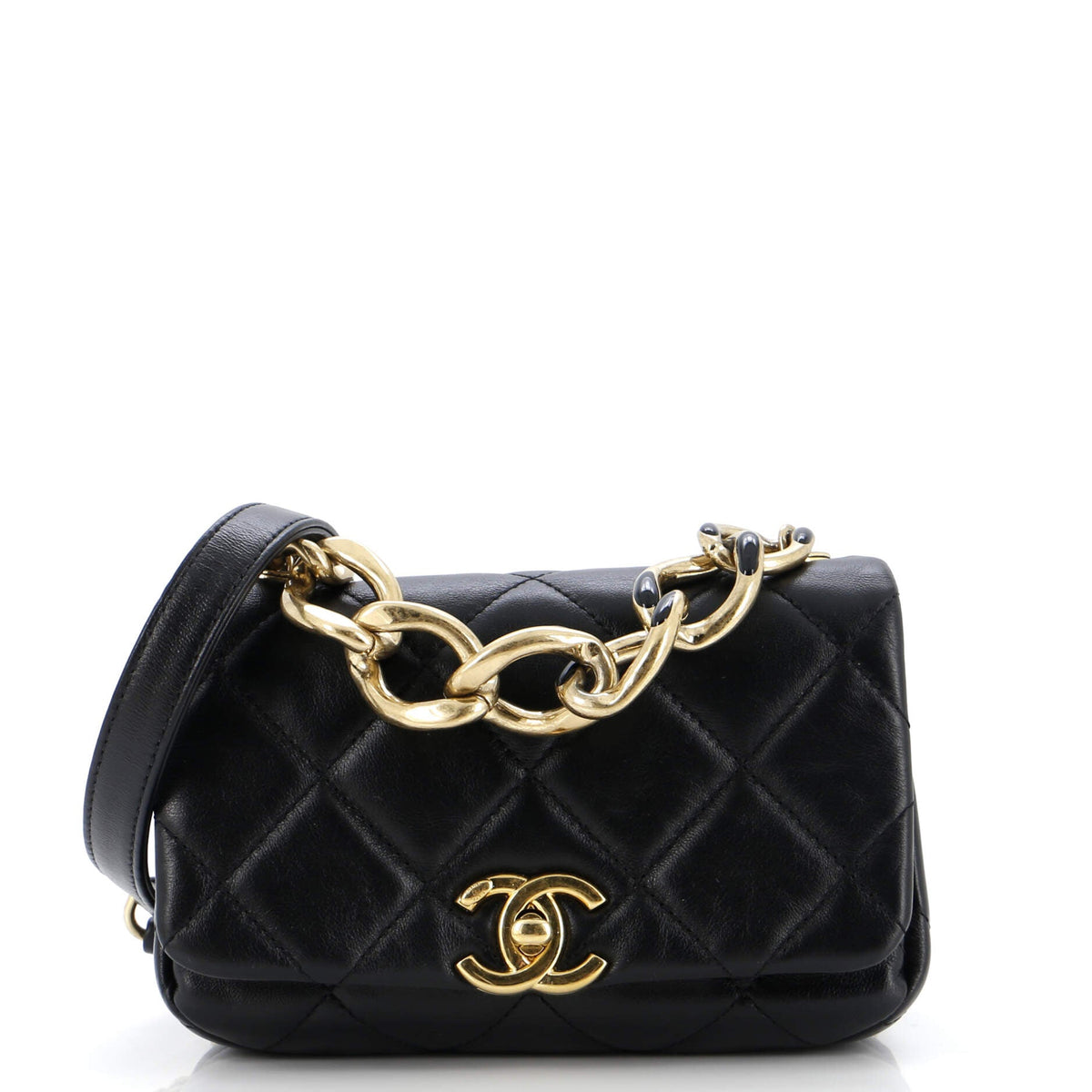 Chanel CHANEL Color Match Flap Bag Quilted Lambskin Mini