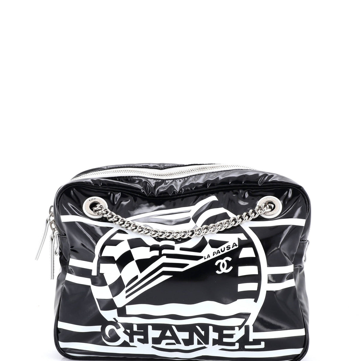 Chanel CHANEL La Pausa Bay Camera Case Bag Printed Vinyl Small