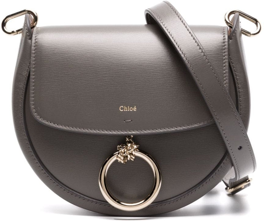 Chloé Women's Arlene Large Leather Shoulder Bag in Grey | Size UNI | CHC23AS141J38ARLENE066