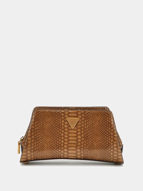 Guess Annita Python-Print Crossbody