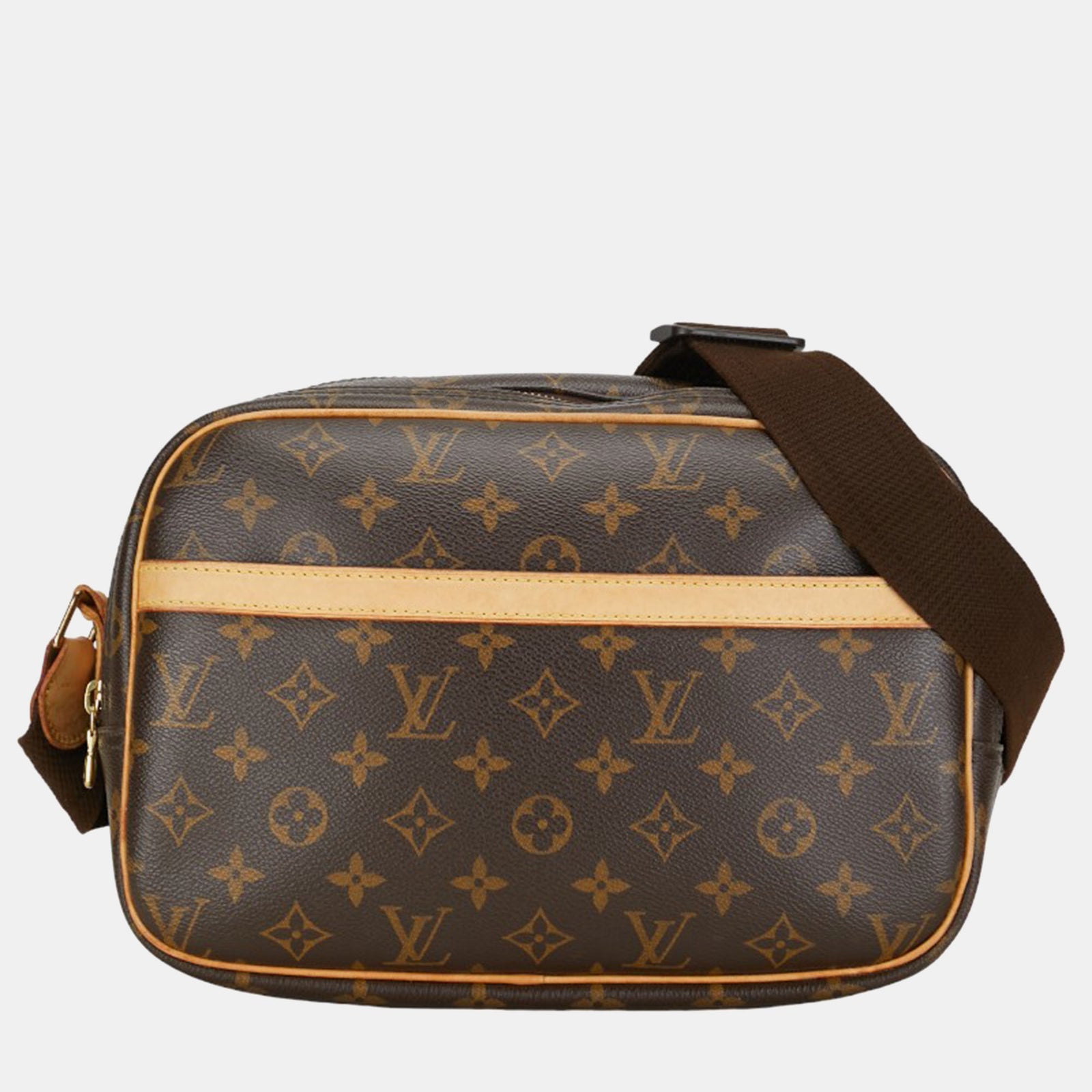 Louis Vuitton Reporter PM-Schultertasche aus Canvas mit Monogramm in Braun