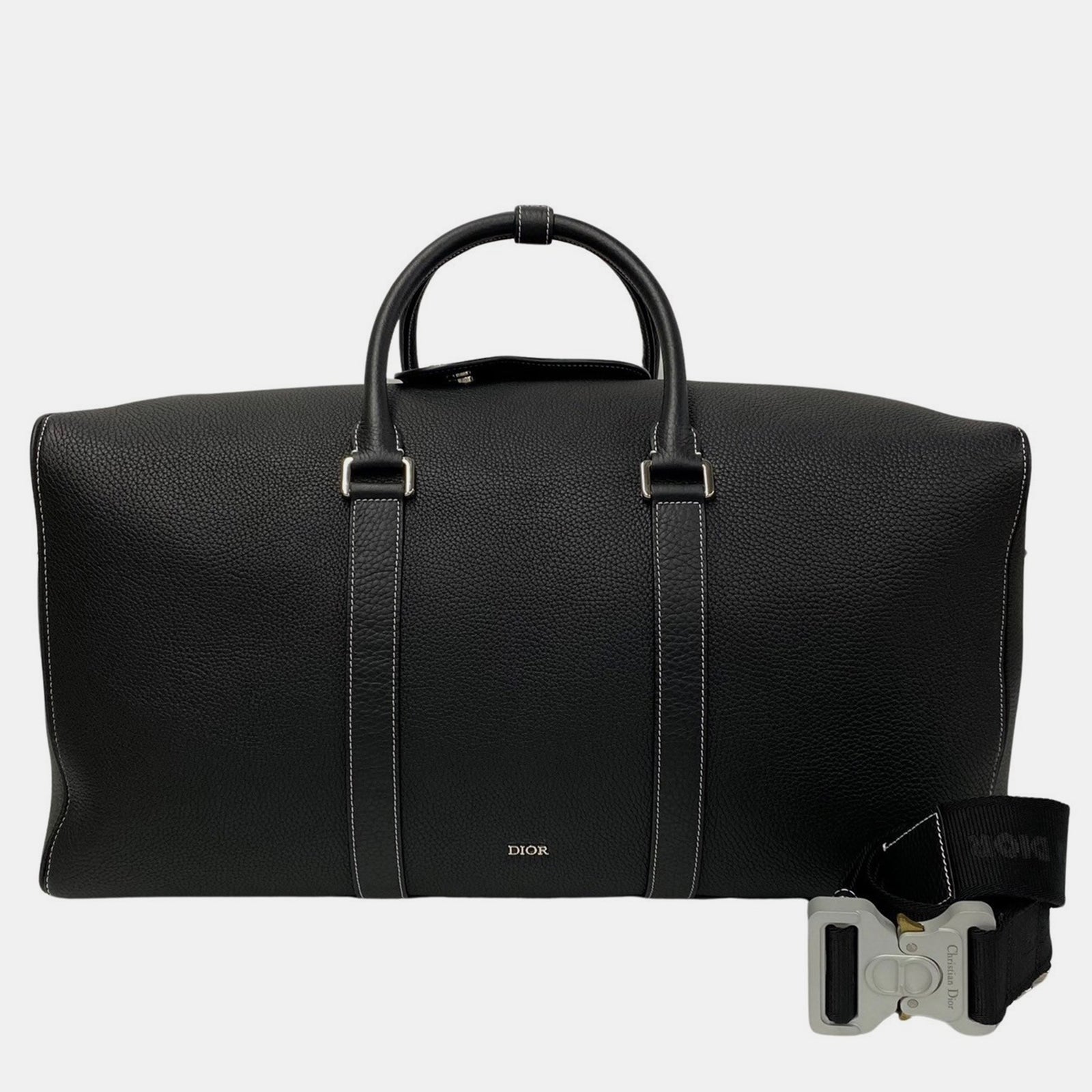 Dior Sac de voyage en cuir noir Lingot 50