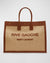 Rive Gauche Tote Bag in Raffia and Leather