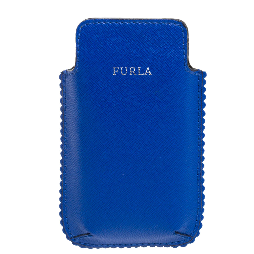 Furla Blue Leather Phone Case