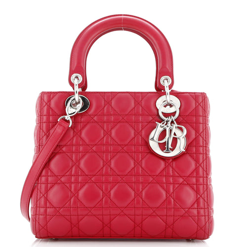 Lady Dior Bag Cannage Quilt Lambskin Medium