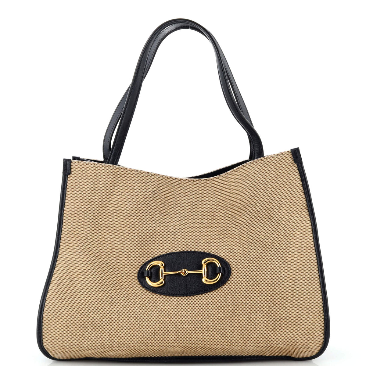 Gucci GUCCI Horsebit 1955 Tote Canvas and Leather Medium