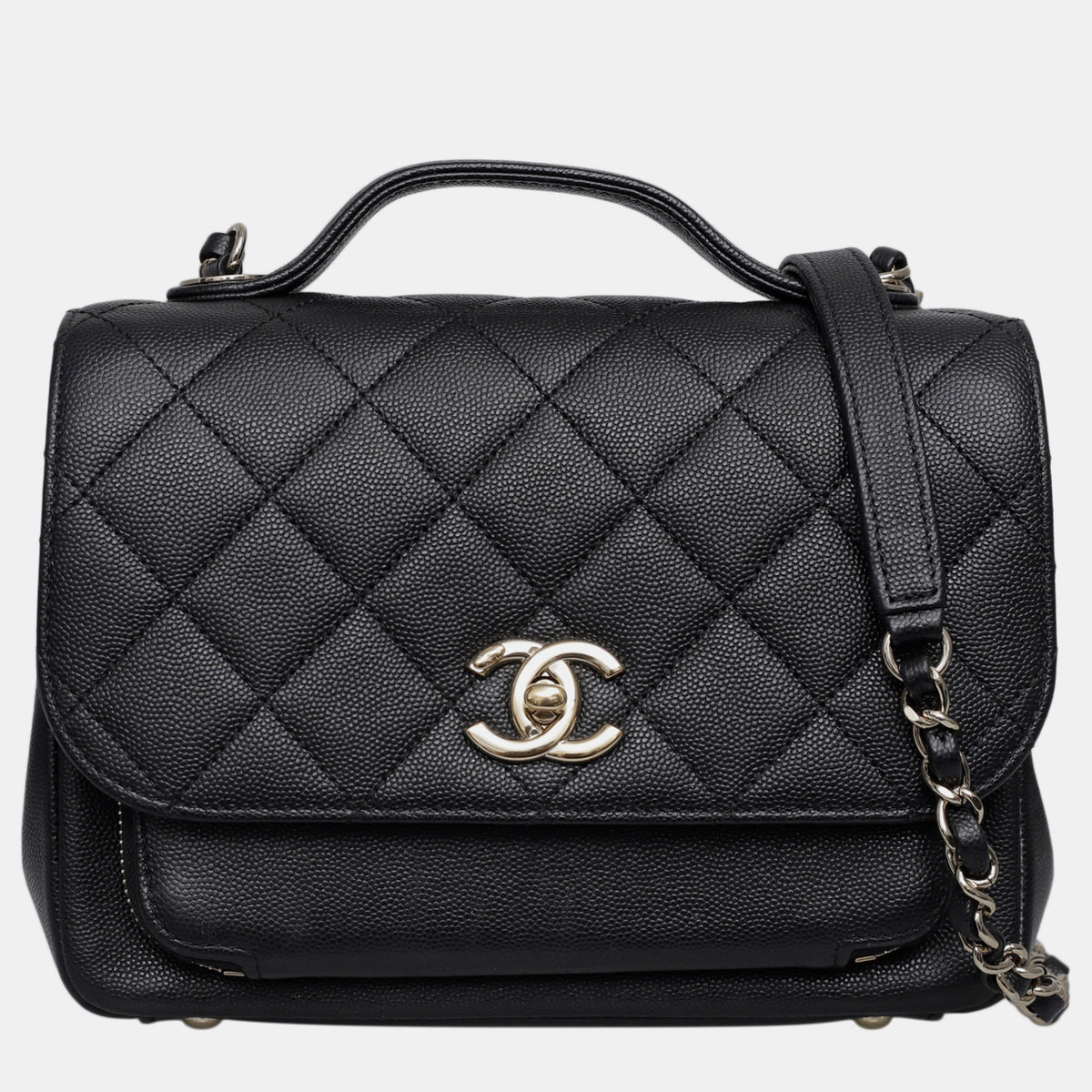 Chanel Black Cavier Leather Business Affinity Flap Bag