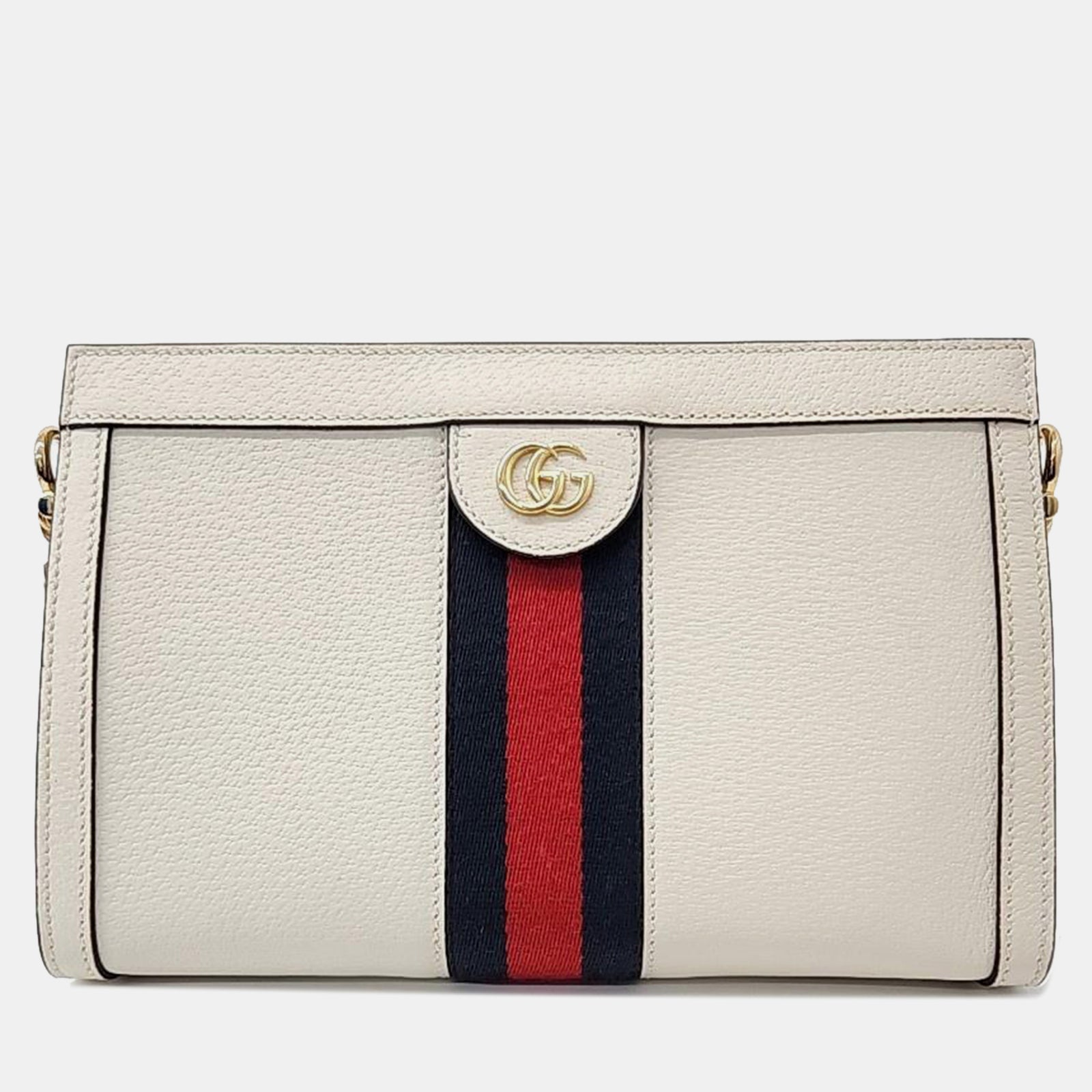 Gucci Ivory Leather Ophidia Shoulder Bag