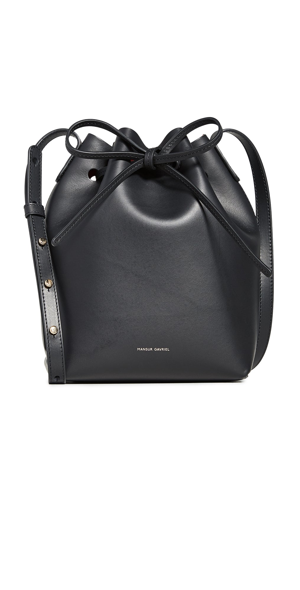 Mansur Gavriel Mini Bucket Bag Black/Flamma One Size