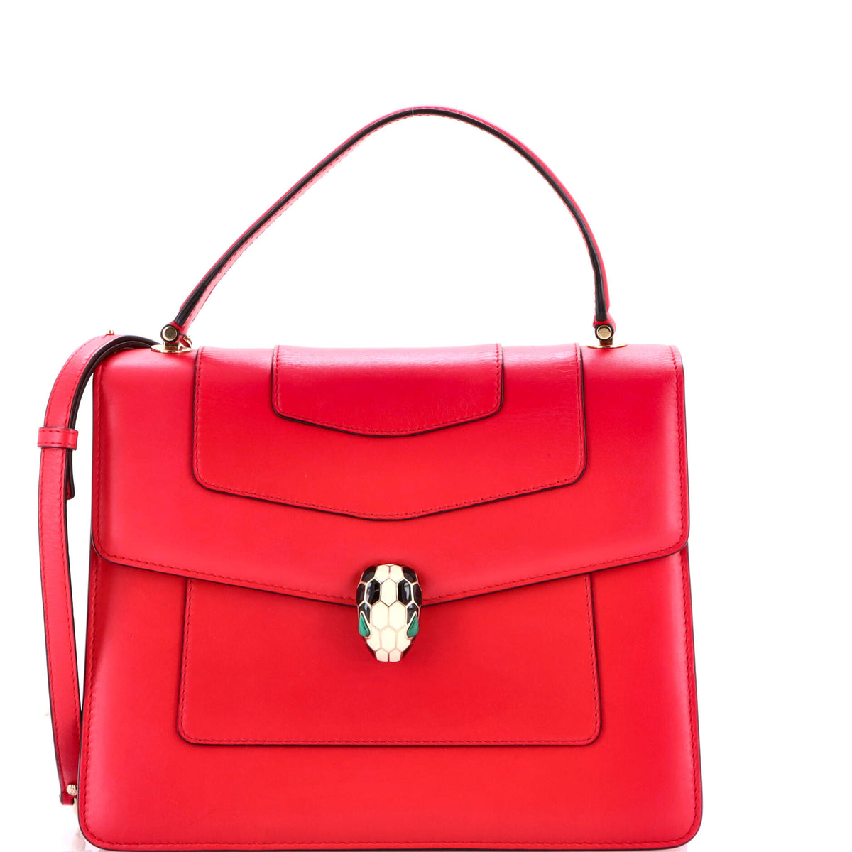 Bvlgari BVLGARI Serpenti Forever Top Handle Bag Leather Medium