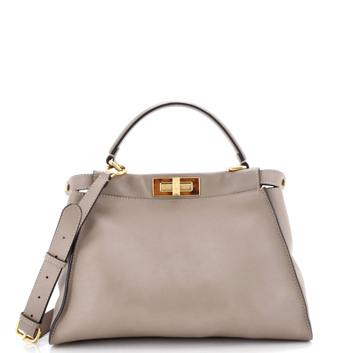 Fendi FENDI Peekaboo Bag Leather with Plexiglass Detail Regular