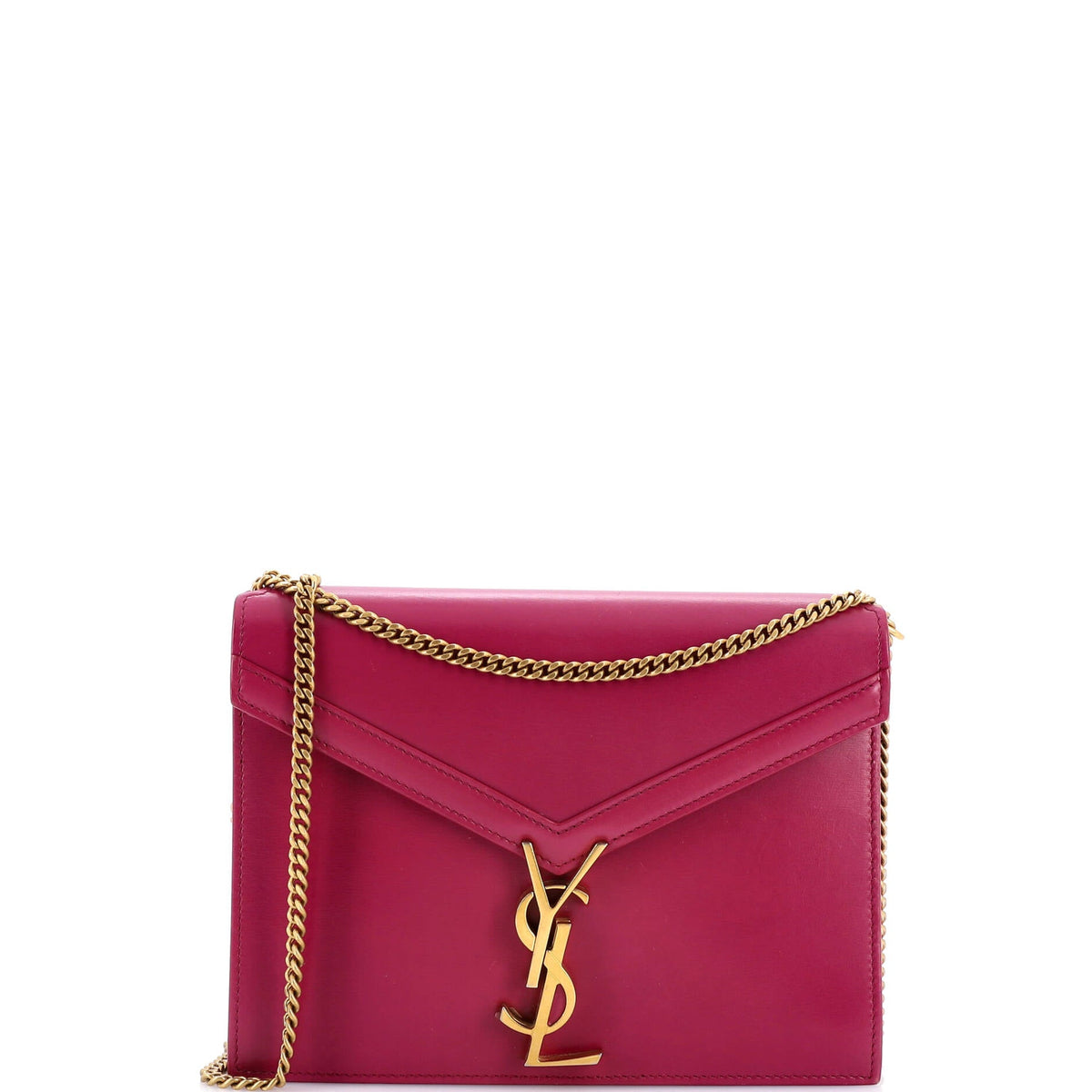 Saint Laurent Cassandra Chain Shoulder Bag Leather Small