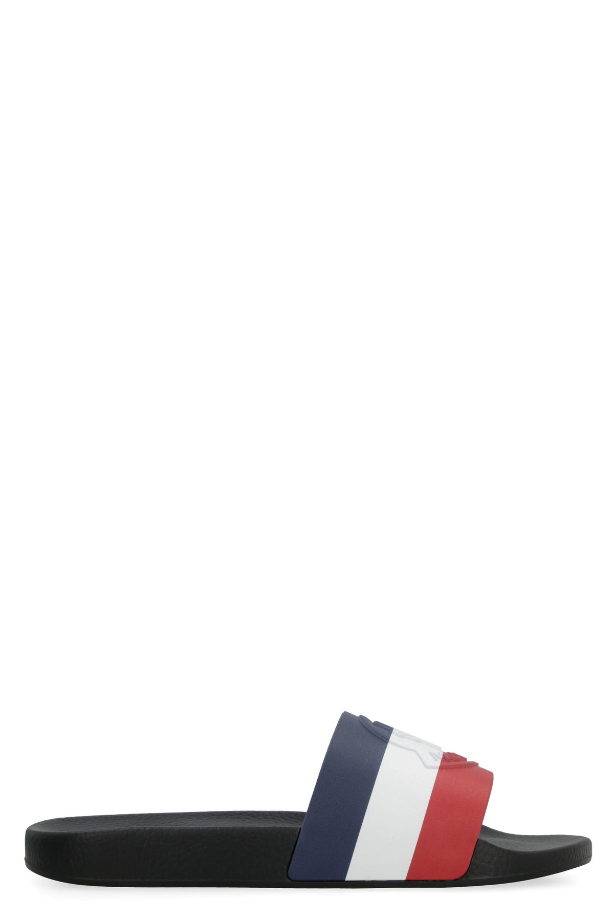 Moncler Men's Basile Rubber Slides in Black | Size 40 | 4C0003001A49 Color 998