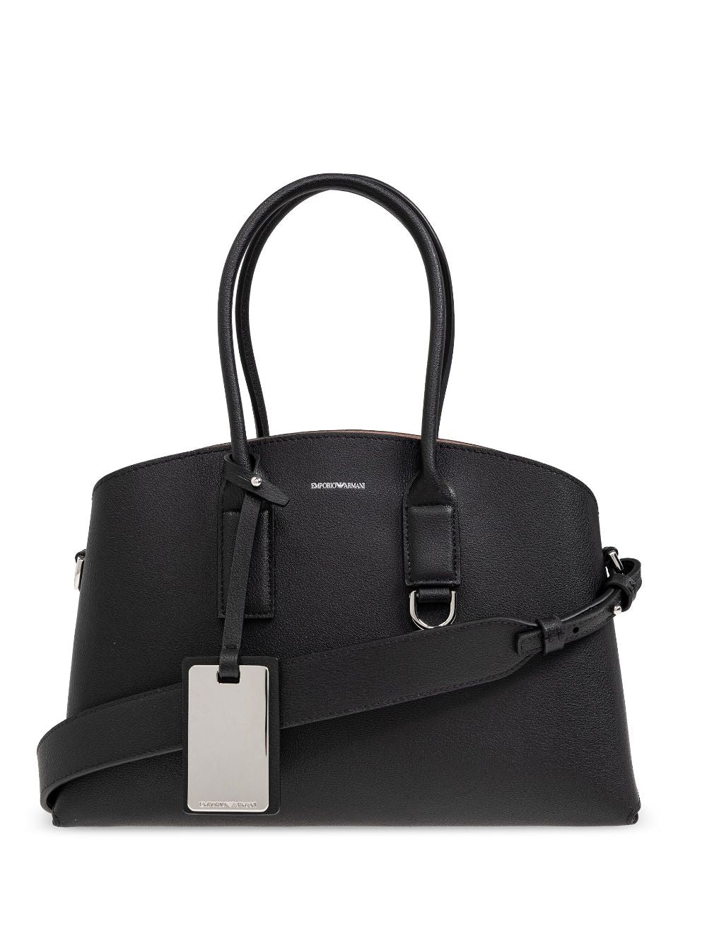Emporio Armani Women's Recycled Leather Medium Tote Bag in Black | Size UNI | EW000364AF11933UC001