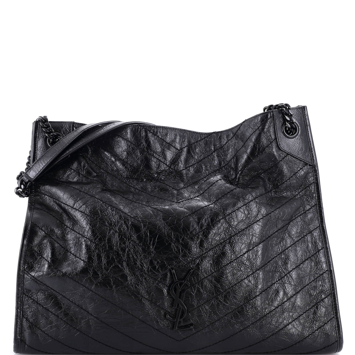 Saint Laurent Niki Shopping Tote Matelasse Chevron Leather Large