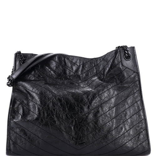 Niki Shopping Tote Matelasse Chevron Leather Large