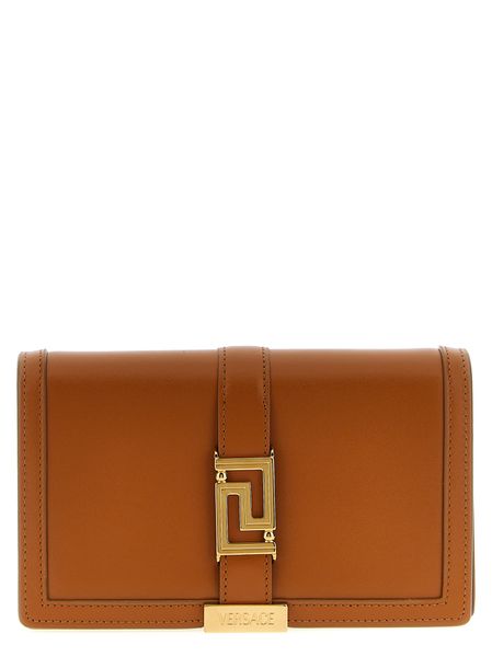 Versace Women's Greca Goddess Crossbody Bag in Brown | 10072201A05134