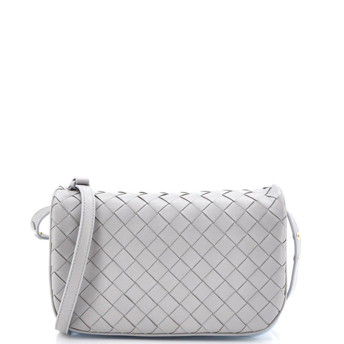Puff Pouch Bag on Strap Intrecciato Leather