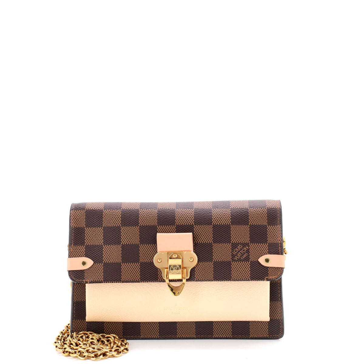 Louis Vuitton Vavin Chain Wallet NM Damier with Leather