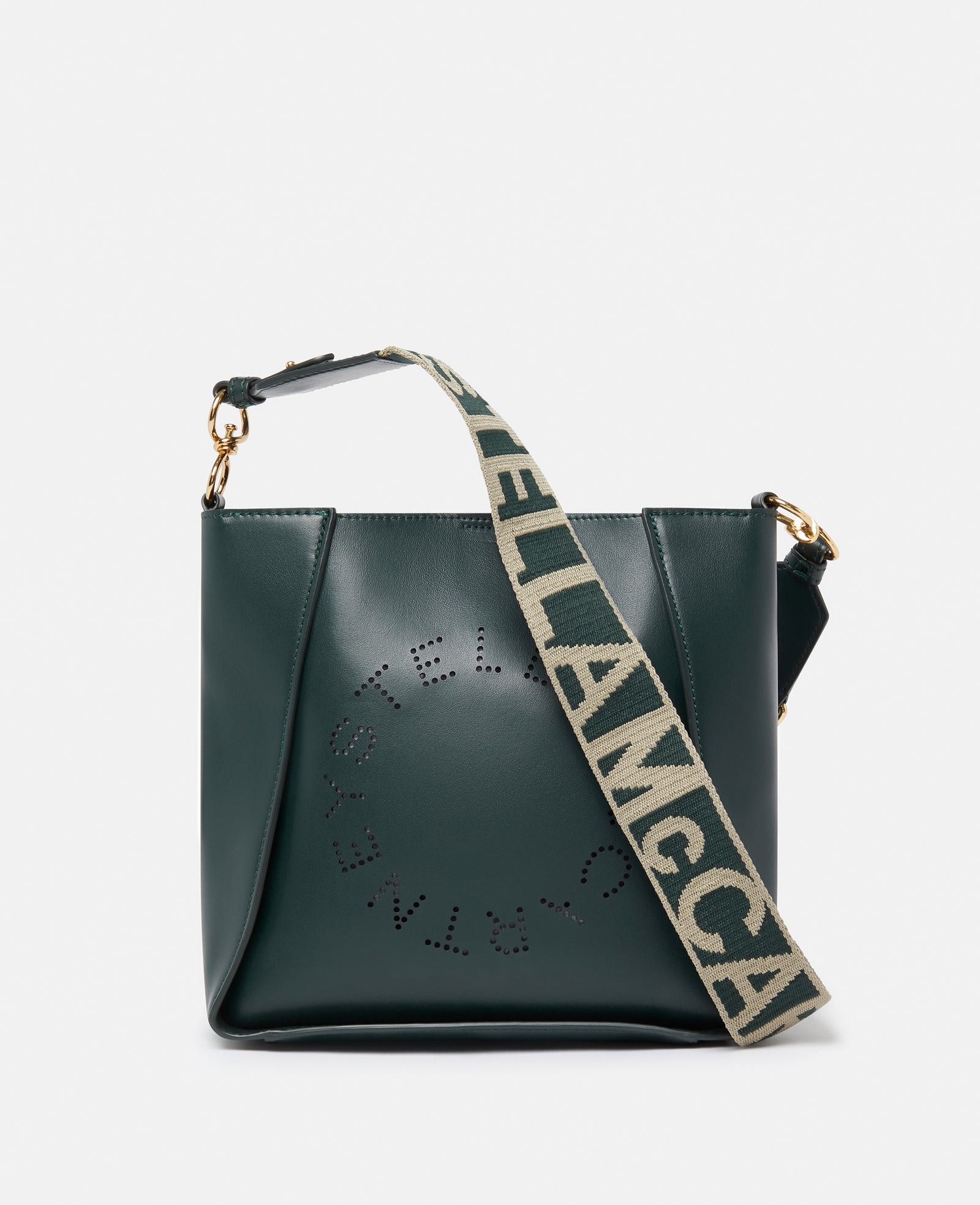 Stella McCartney Sac bandoulière avec logo, femme, vert pin