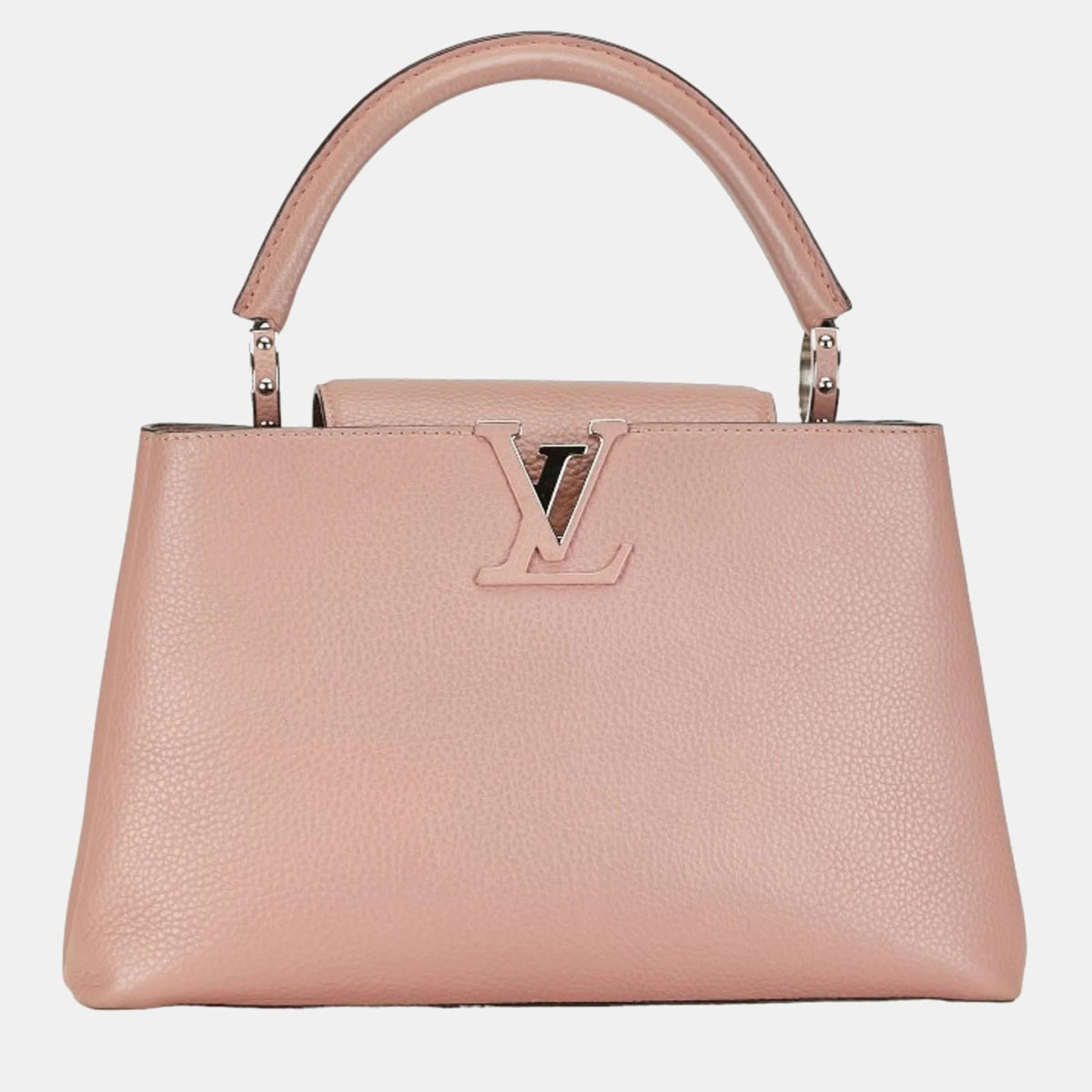 Louis Vuitton Magnolia Pink Taurillon Leather Capucines MM Top Handle Bag