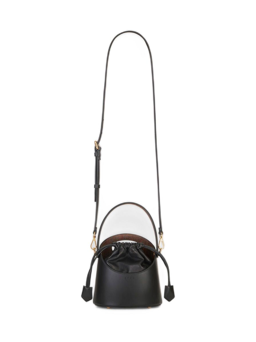 Women's Saturno Mini Bucket Bag in Black | 1P0808508 Color 0001