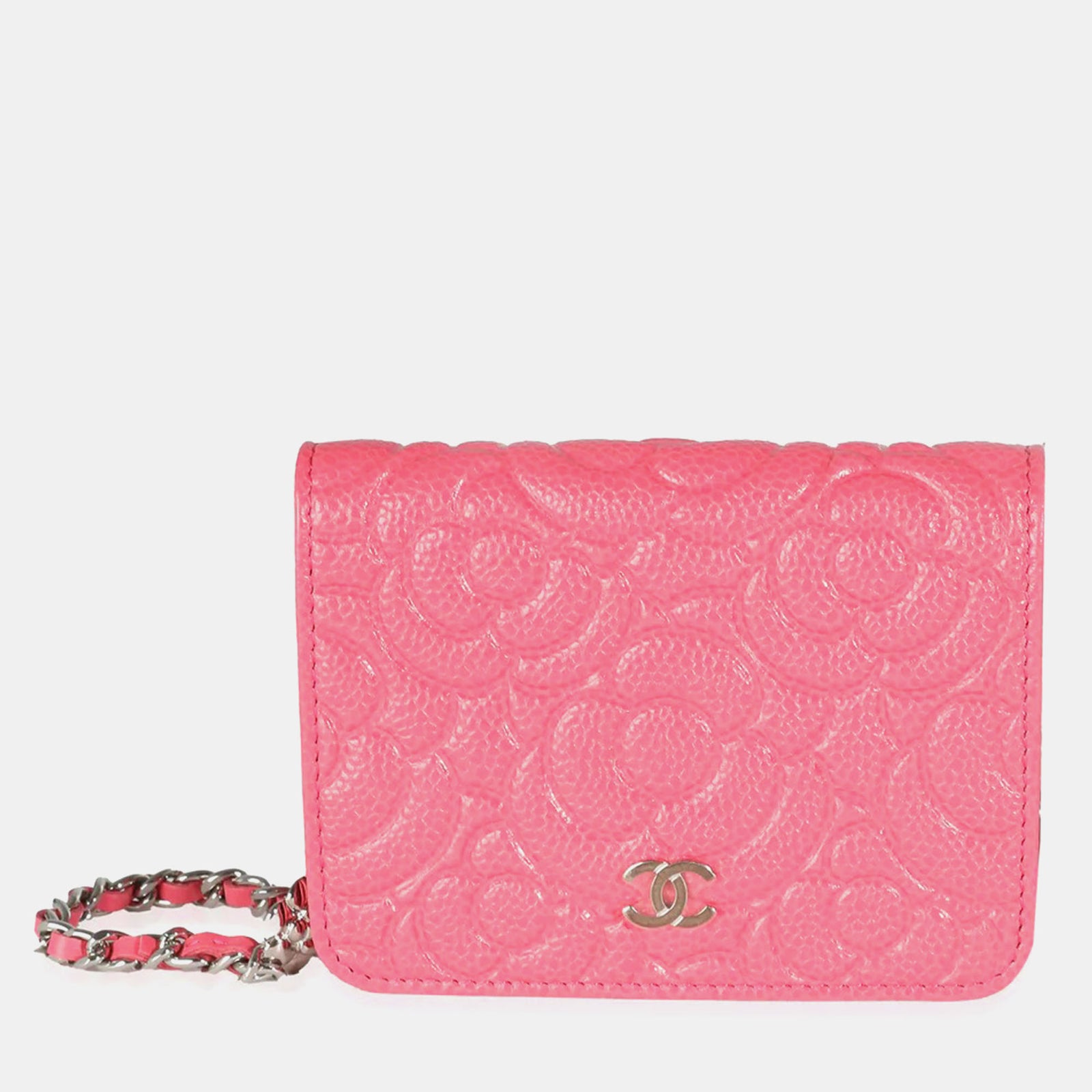 Chanel Pink Caviar – Gürteltasche mit Kamelienprägung und Kette