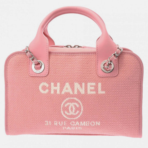 Pink Canvas Deauville Bowling Bag
