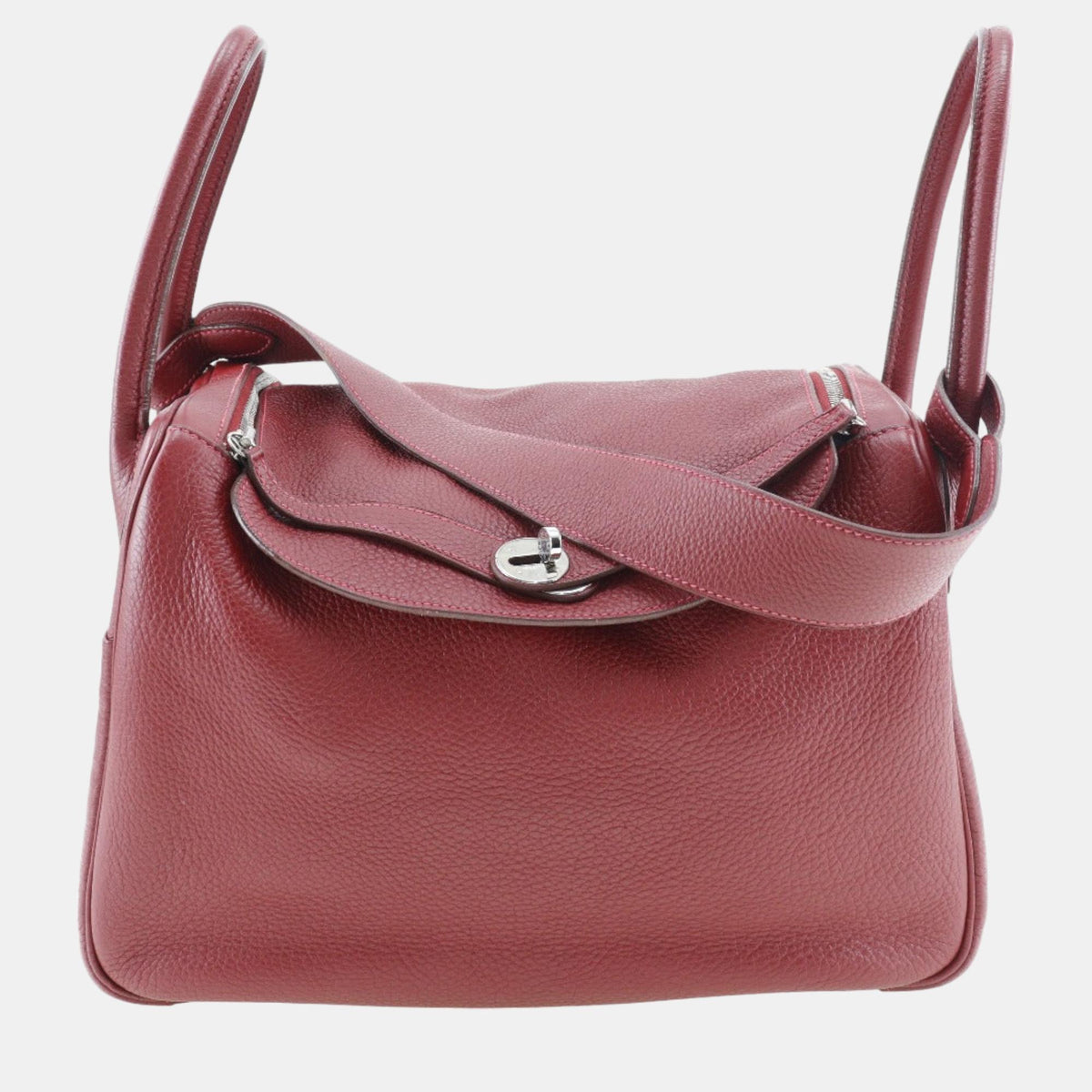 Hermès Burgundy Leather Lindy shoulder bag