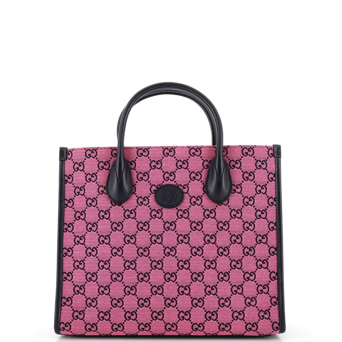 Gucci GUCCI Structured Top Handle Open Tote GG Canvas Small