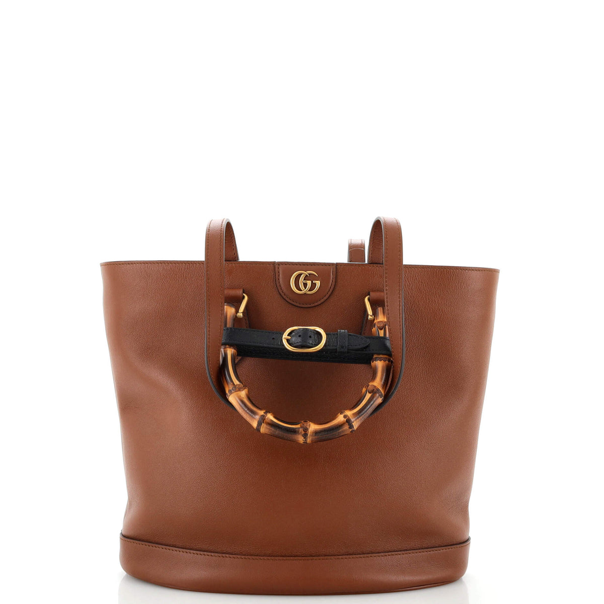 Gucci GUCCI Diana Bamboo Handle Round Tote Leather Medium