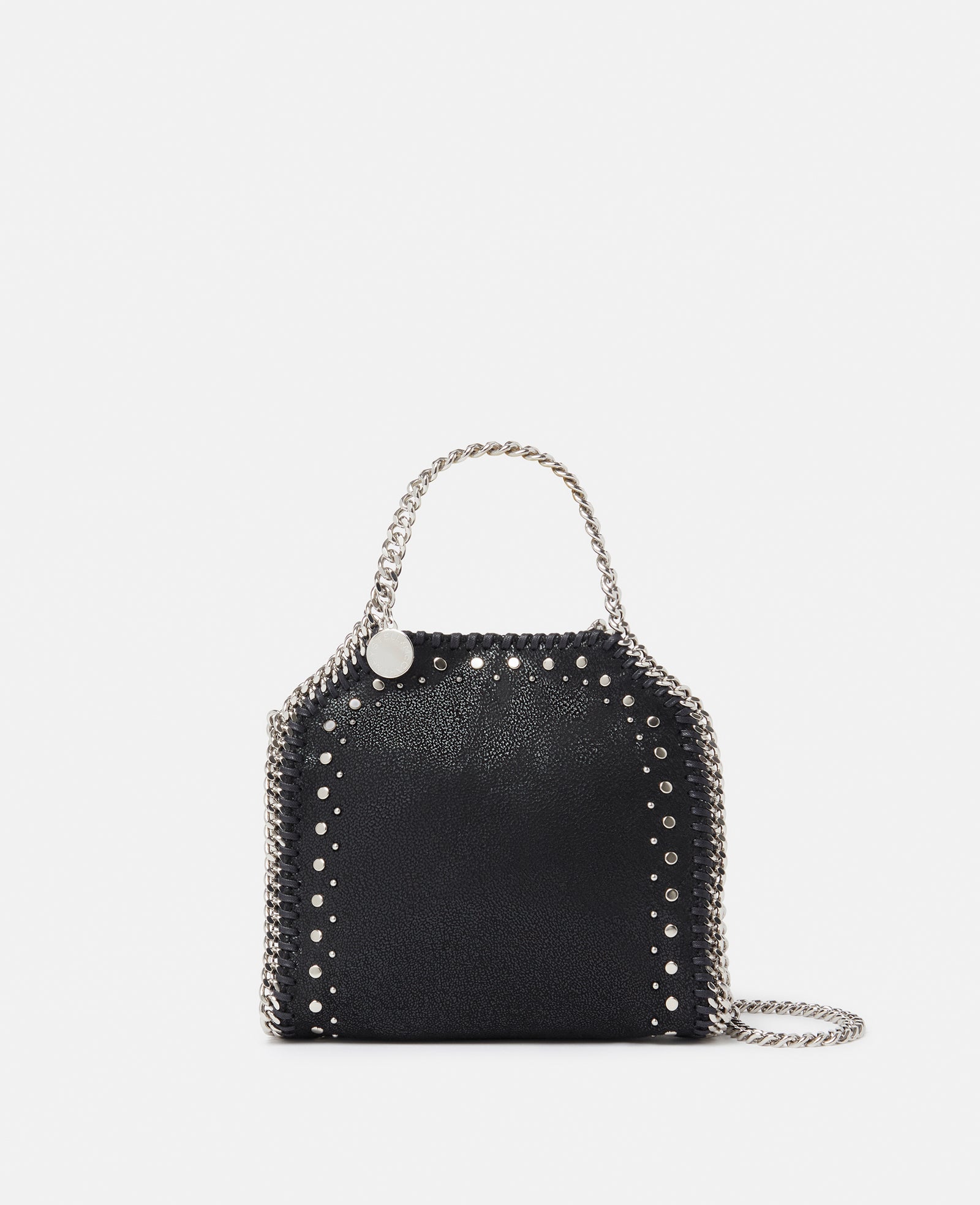 Stella McCartney Petit sac fourre-tout clouté Falabella, femme, noir de jais