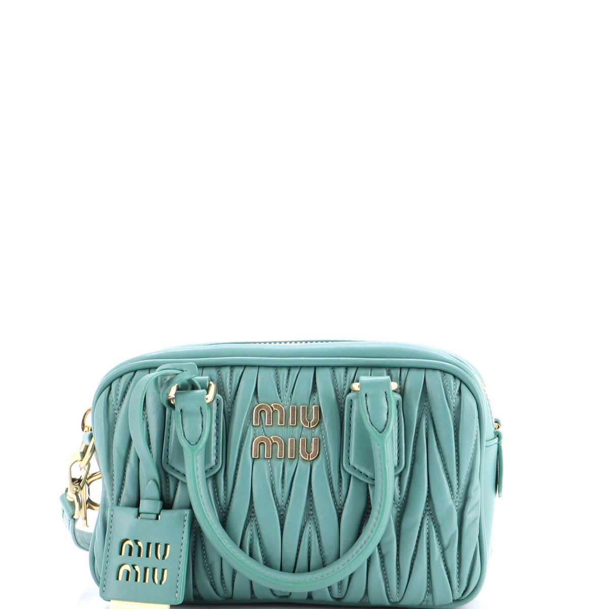 Miu Miu Arcadie Top Handle Bag Matelasse Leather Regular